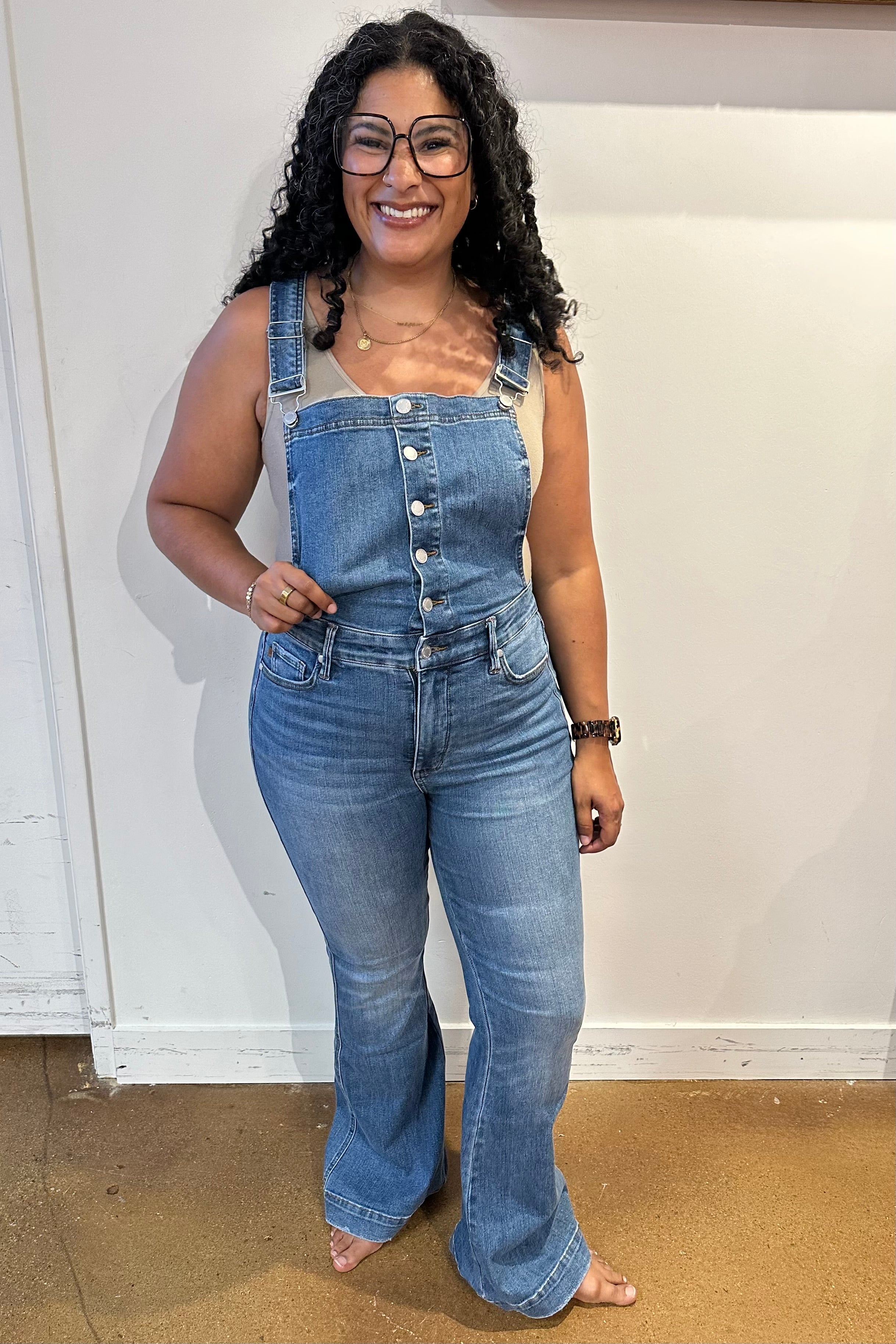 Izzy Control Top Retro Flare Overalls - Website Exclusive