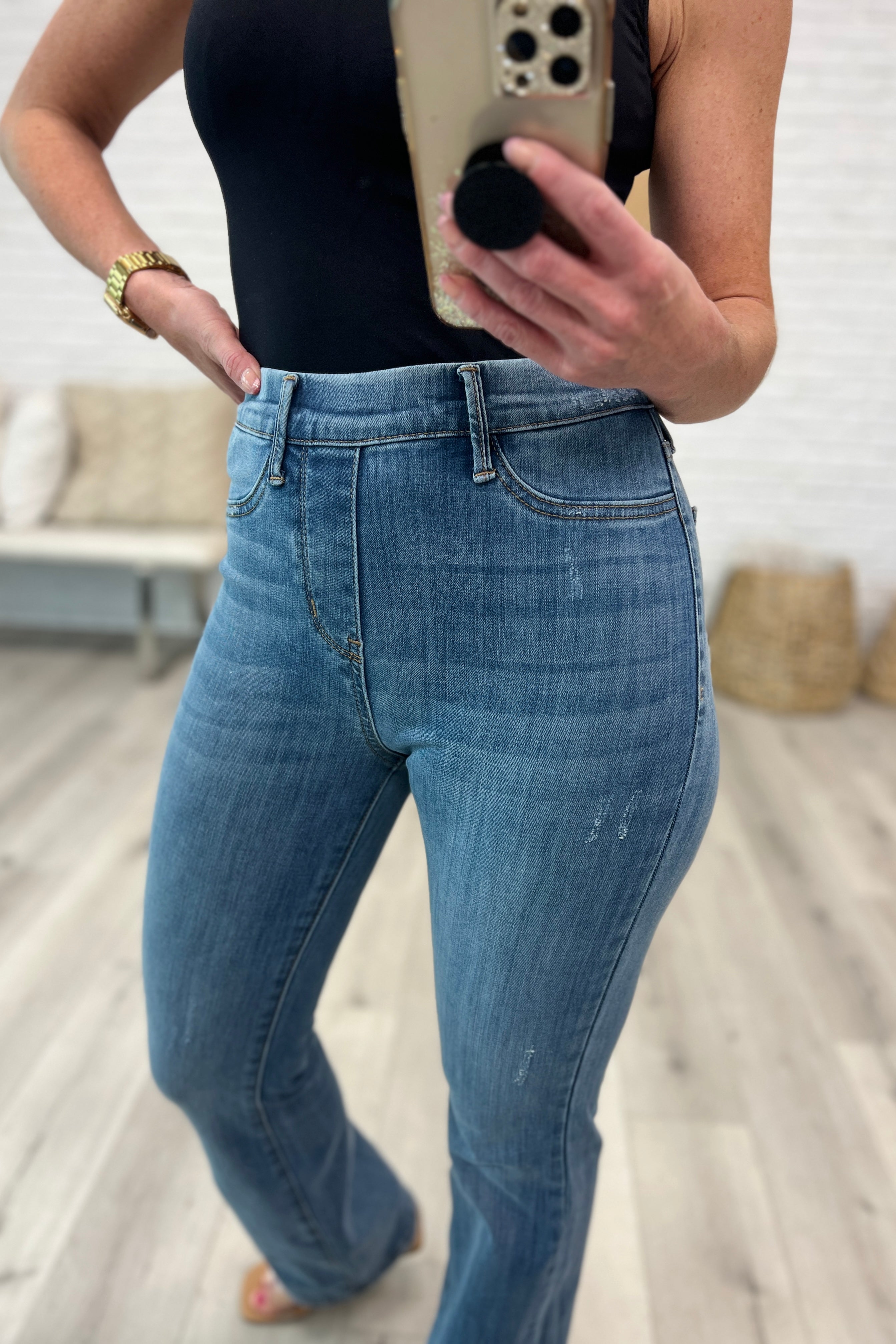 Paula High Rise Pull On Slim Bootcut - Website Exclusive