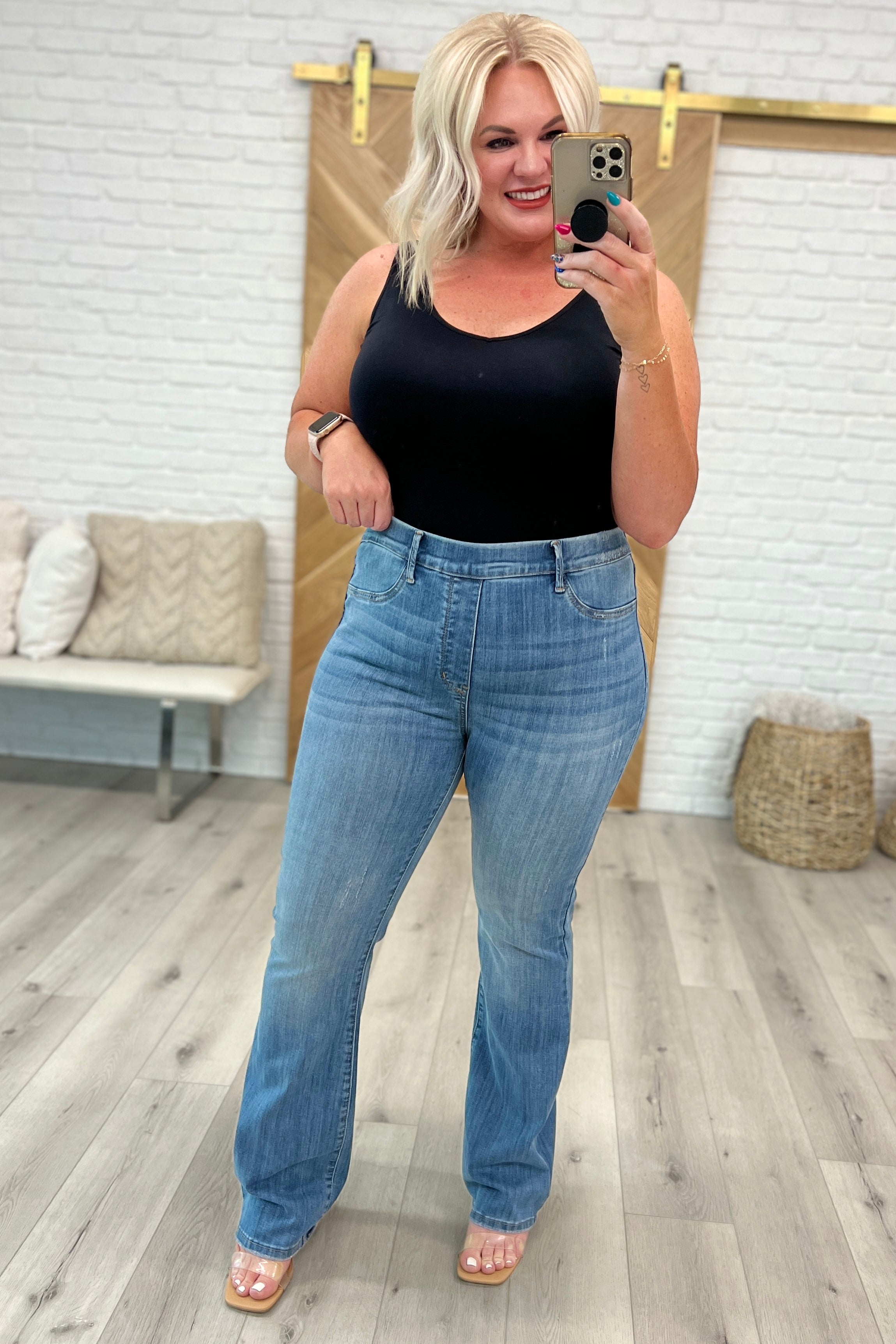 Paula High Rise Pull On Slim Bootcut - Website Exclusive