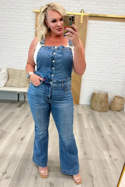 Izzy Control Top Retro Flare Overalls - Website Exclusive