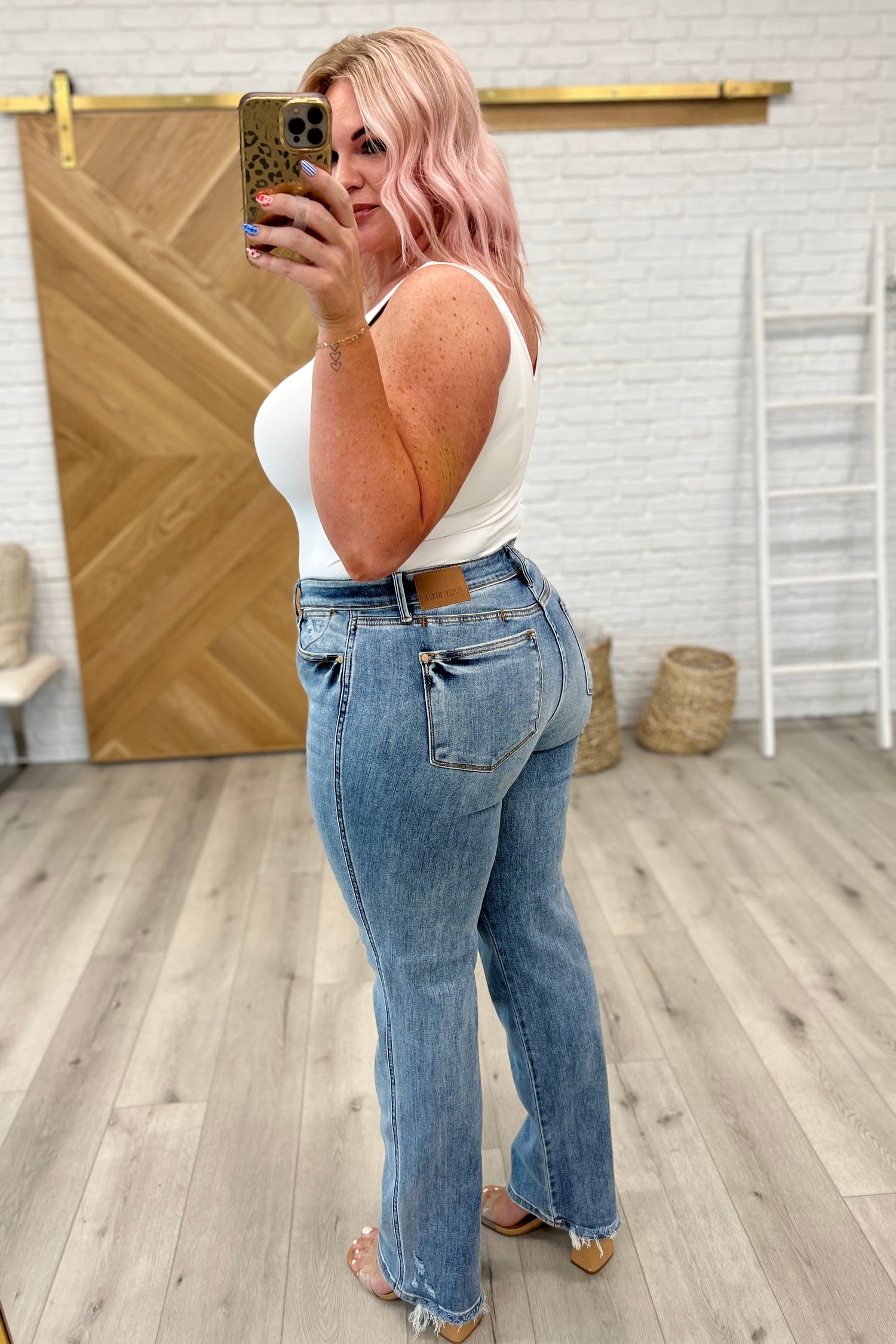 Quinn Mid Rise Cell Phone Pocket Dad Jeans - WEBSITE EXCLUSIVE