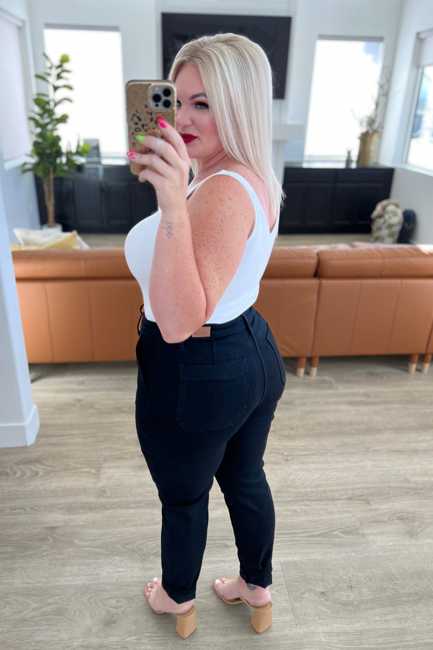 Carmen Double Cuff Joggers in Black - WEBSITE EXCLUSIVE