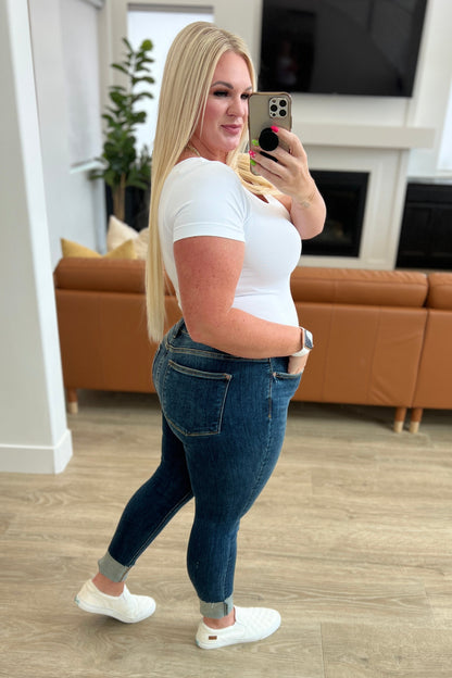 Lydia Mid Rise Vintage Raw Hem Skinny Jeans - WEBSITE EXCLUSIVE