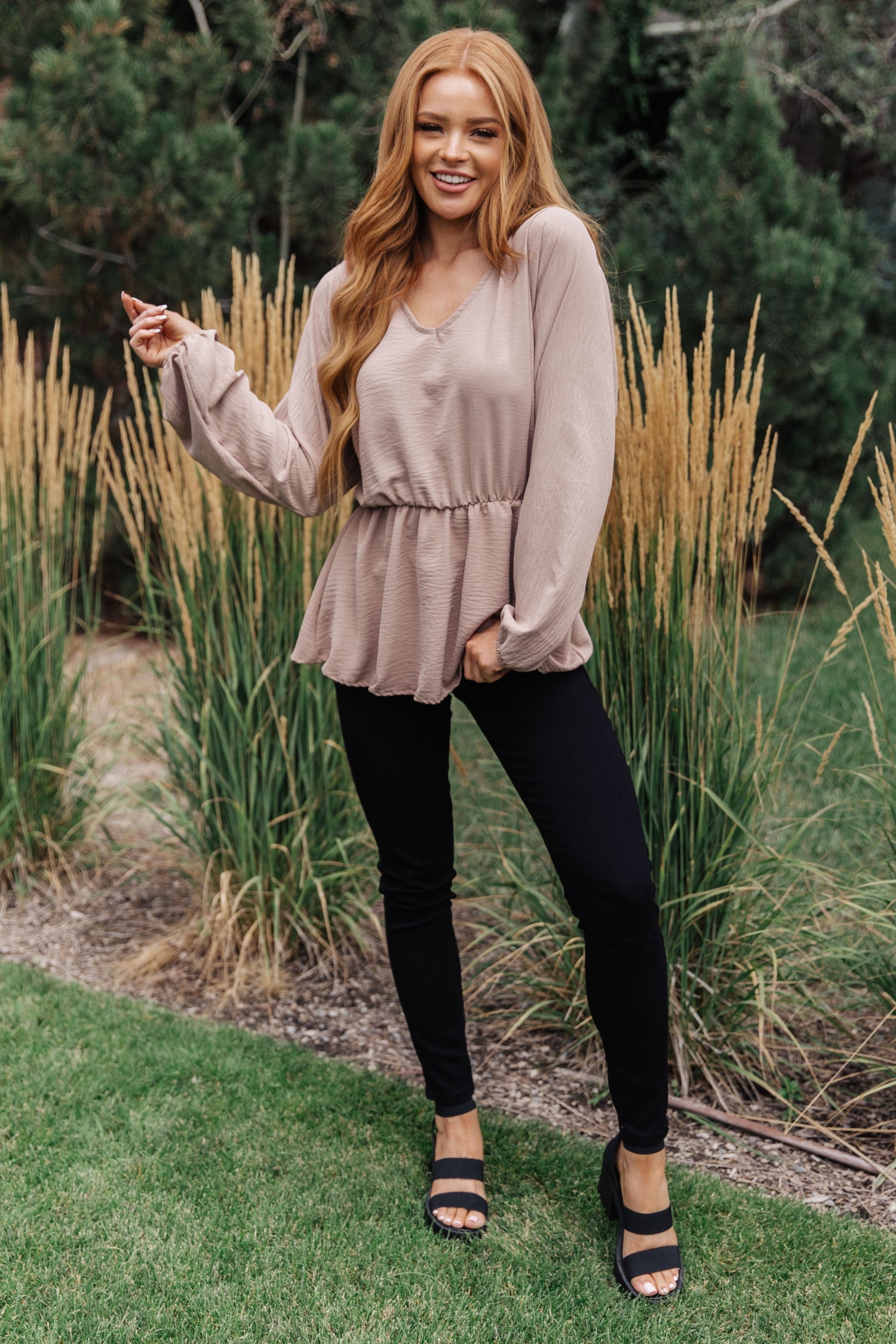 Imagine It All V-Neck Peplum Top - WEBSITE EXCLUSIVE