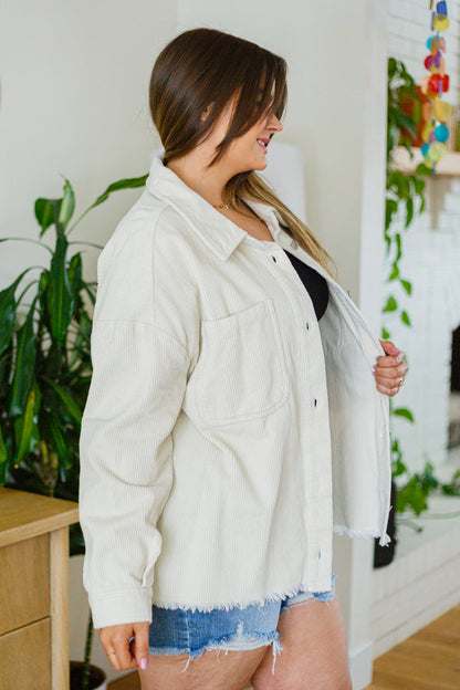 Invested in You Corduroy Shacket - WEBSITE EXCLUSIVE