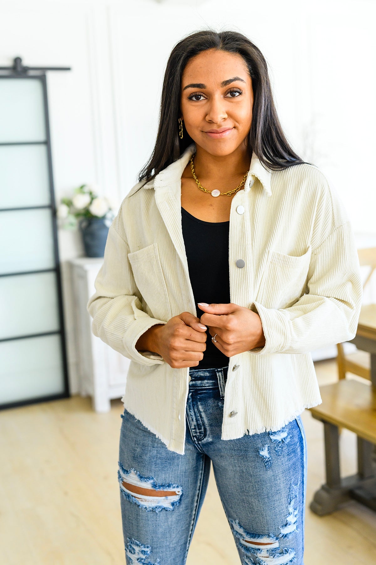 Invested in You Corduroy Shacket - WEBSITE EXCLUSIVE