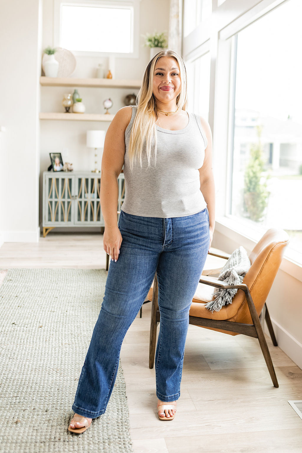 Just One More Ribbed Tank in Heather Grey - WEBSITE EXCLUSIVE