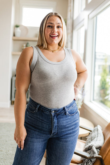 Just One More Ribbed Tank in Heather Grey - WEBSITE EXCLUSIVE