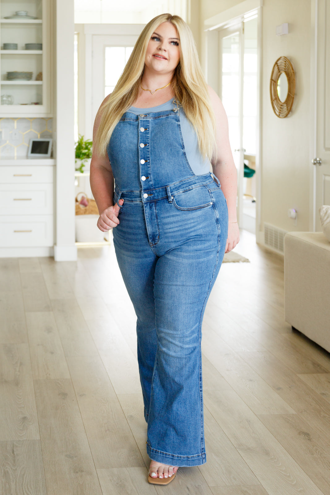 Just One More Ribbed Tank in Light Blue - WEBSITE EXCLUSIVE