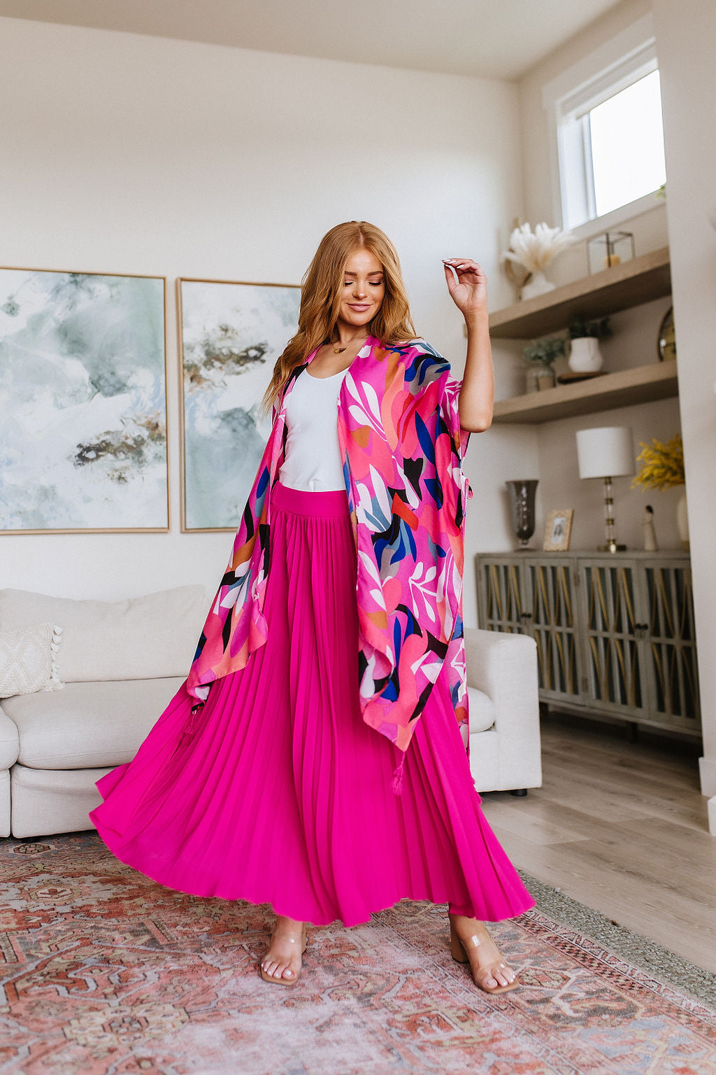 Just Too Hot Midi Skirt in Hot Pink - WEBSITE EXCLUSIVE