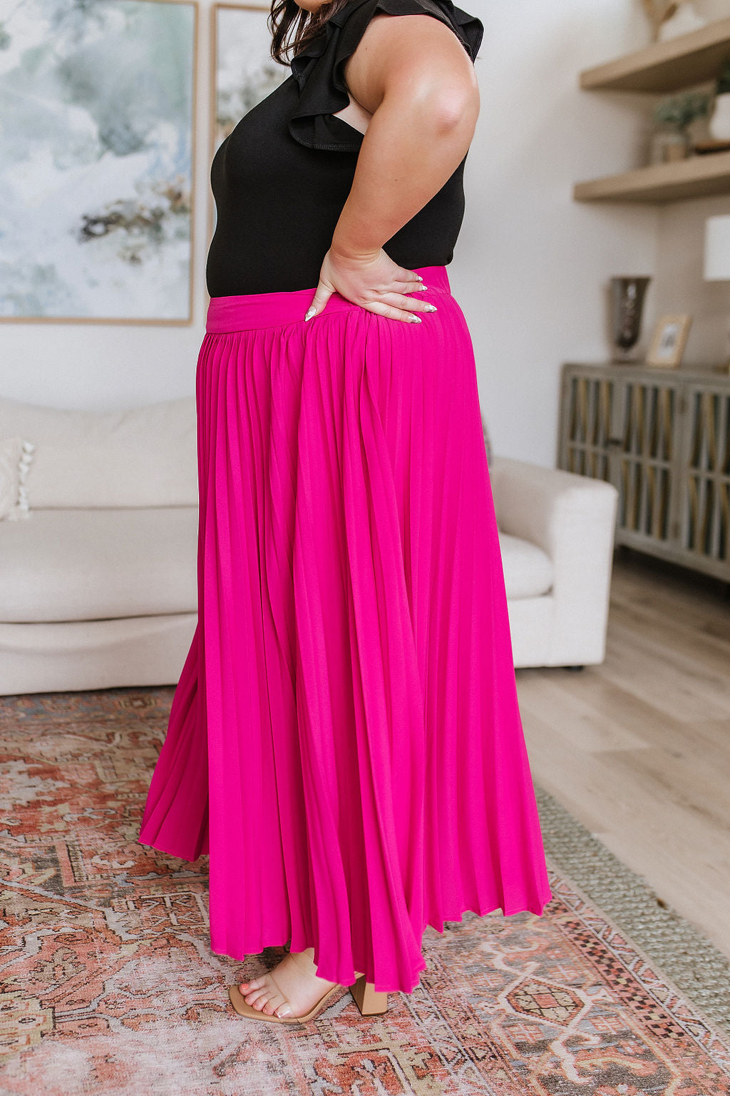 Just Too Hot Midi Skirt in Hot Pink - WEBSITE EXCLUSIVE