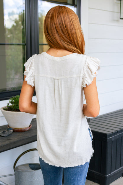 Keep Me Posted Ruffle Detail Blouse - WEBSITE EXCLUSIVE