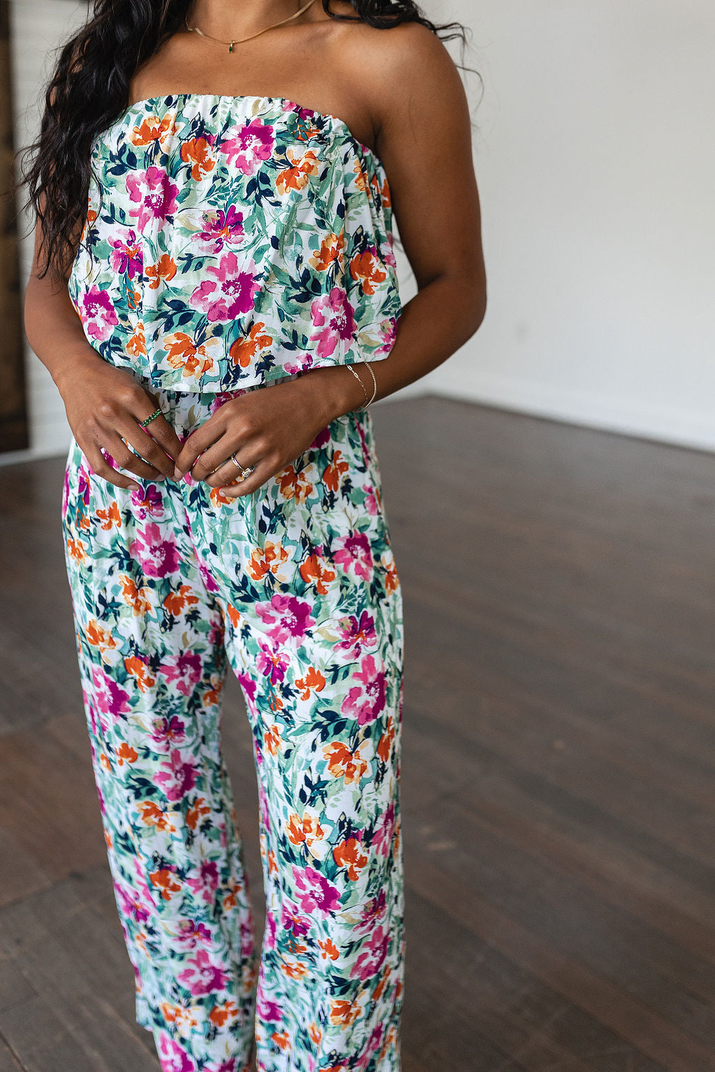 Life of the Party Floral Jumpsuit in Green - WEBSITE EXCLUSIVE