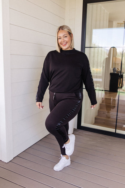 Lysa Satin Stripe Pullover - WEBSITE EXCLUSIVE
