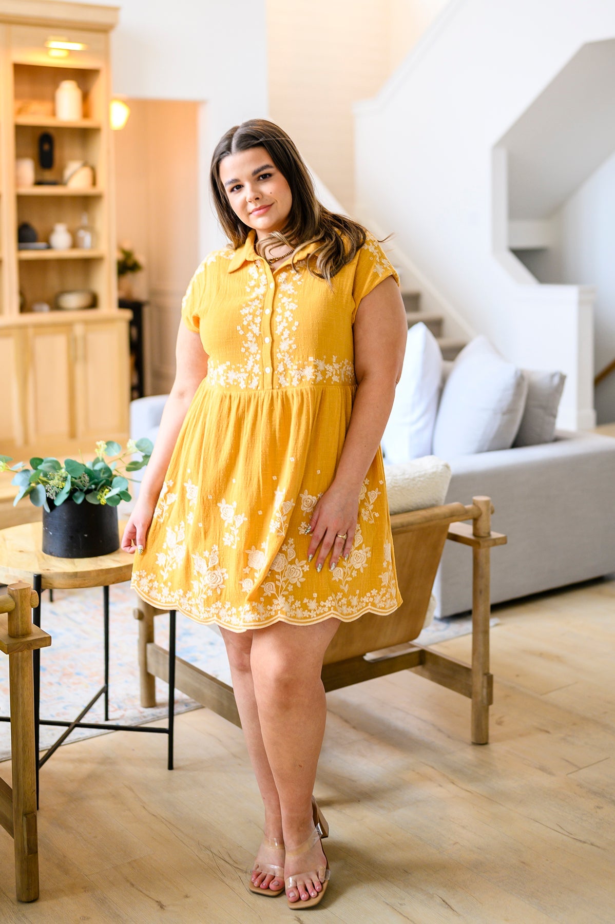 Marigold Embroidered Dress- WEBSITE EXCLUSIVE