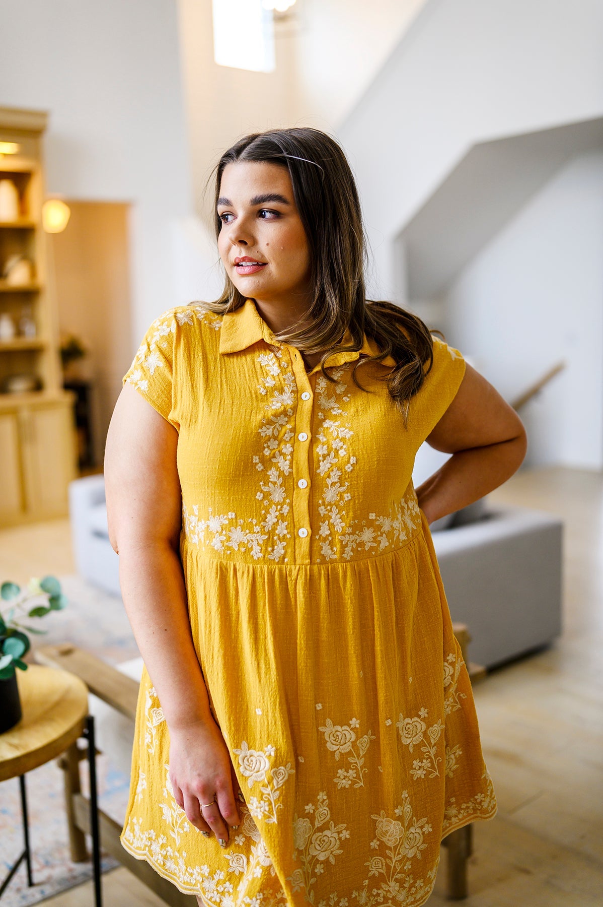 Marigold Embroidered Dress- WEBSITE EXCLUSIVE