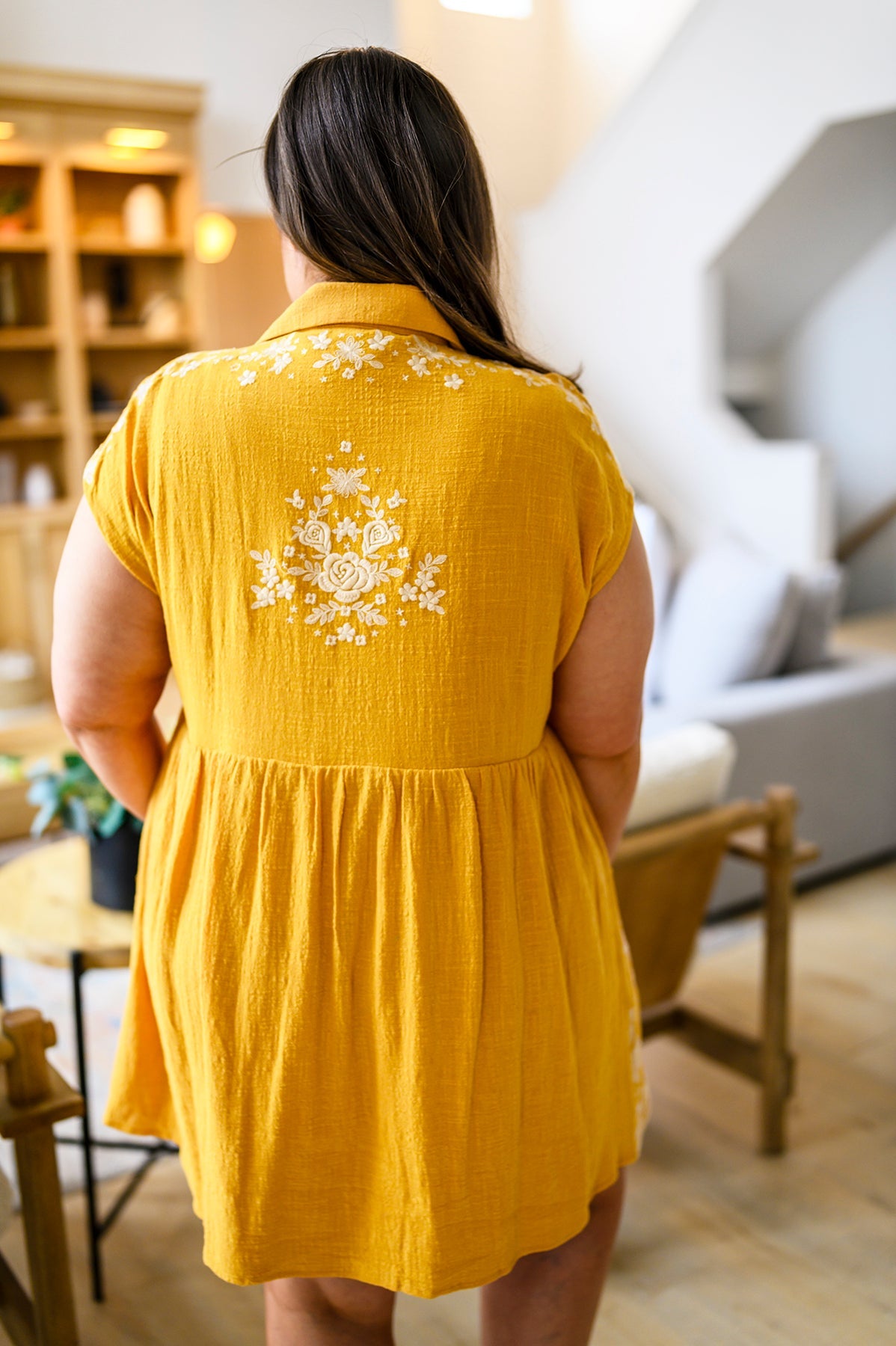 Marigold Embroidered Dress- WEBSITE EXCLUSIVE