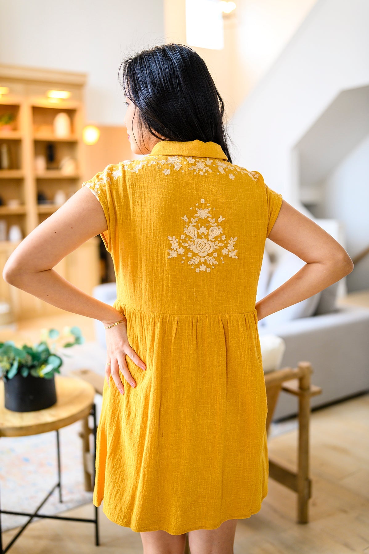 Marigold Embroidered Dress- WEBSITE EXCLUSIVE