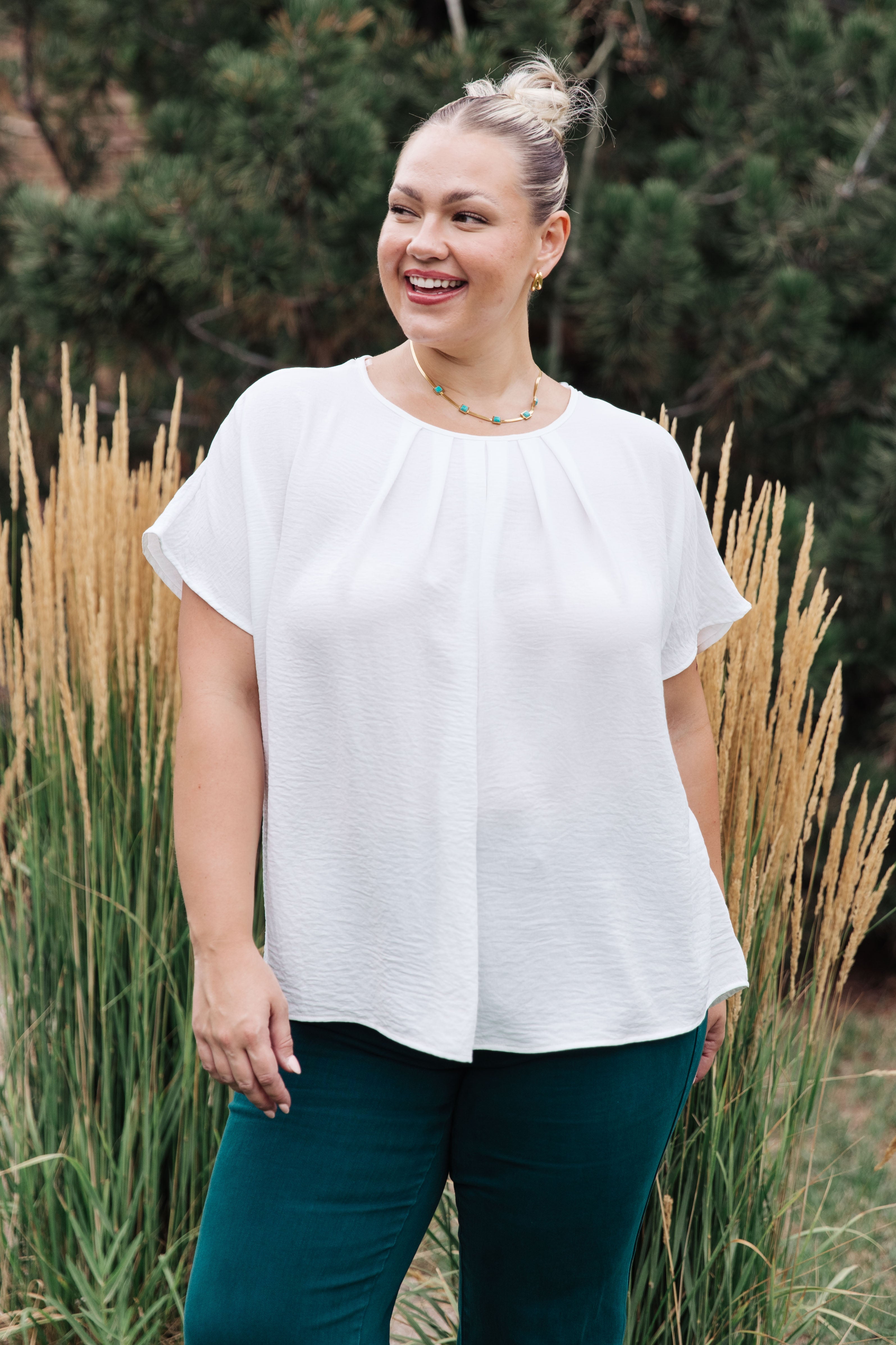 Mild Moments Pleat Detail Top - WEBSITE EXCLUSIVE