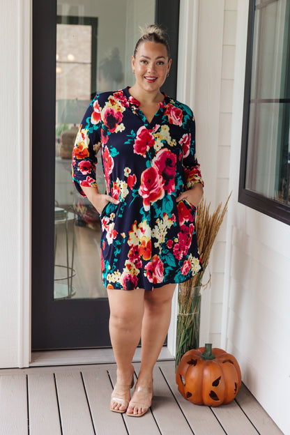 Moonlit Garden Floral Midi Dress - WEBSITE EXCLUSIVE