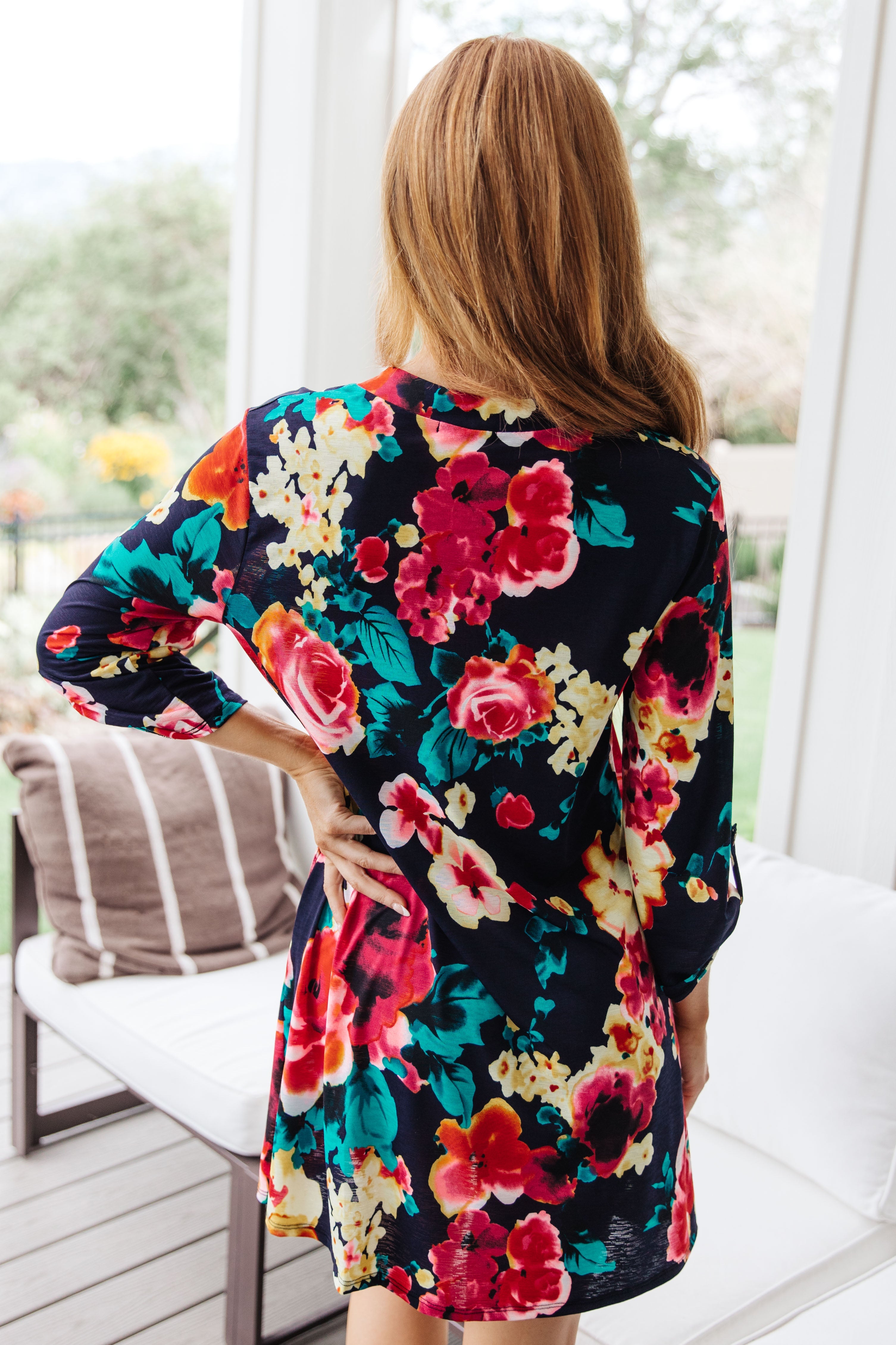 Moonlit Garden Floral Midi Dress - WEBSITE EXCLUSIVE