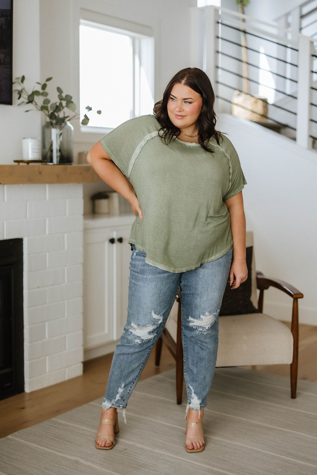 Josie Mid Rise Button Fly Boyfriend Jeans - WEBSITE EXCLUSIVE
