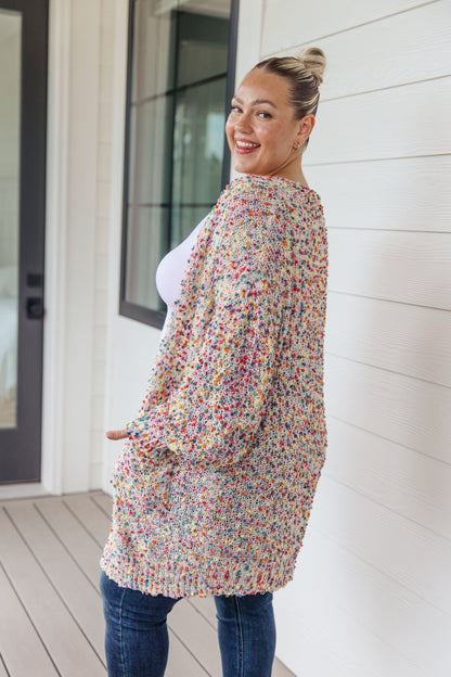 No Time Like The Present Confetti Cardigan in Ivory - WEBSITE EXCLUSIVE