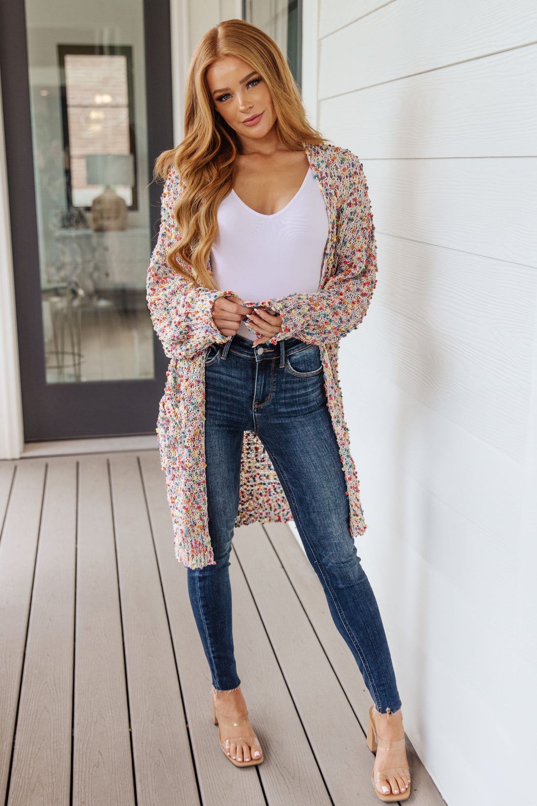 No Time Like The Present Confetti Cardigan in Ivory - WEBSITE EXCLUSIVE