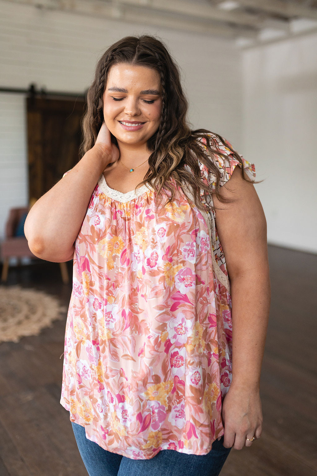 Not So Serious Floral Blouse in Pink - WEBSITE EXCLUSIVE
