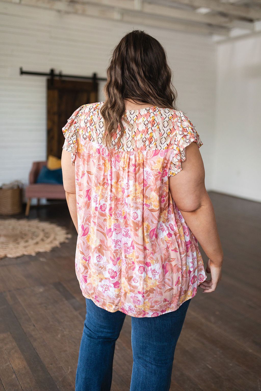 Not So Serious Floral Blouse in Pink - WEBSITE EXCLUSIVE