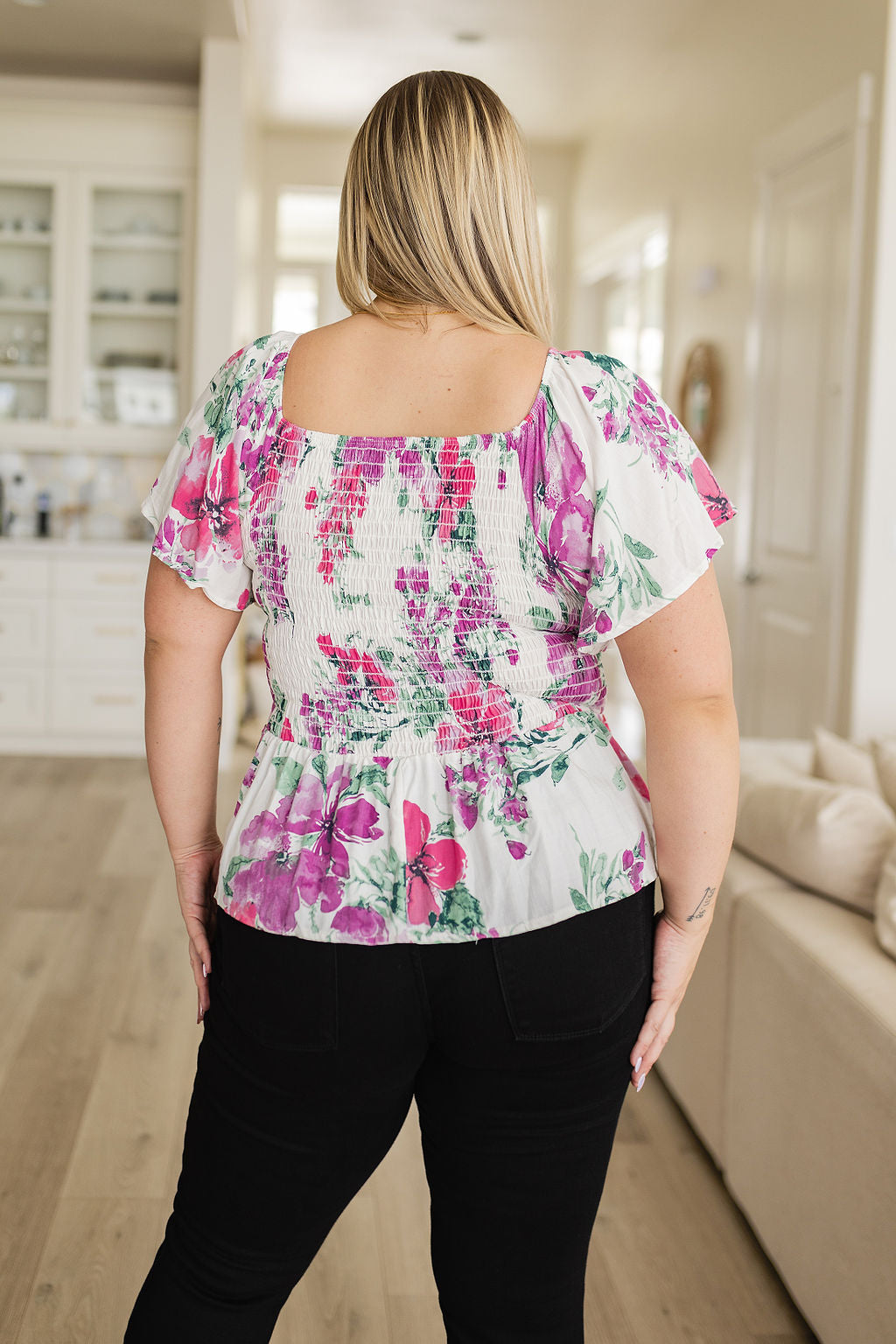 Oh So Simple Floral Blouse - WEBSITE EXCLUSIVE