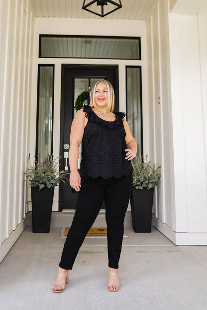 Parisian Stroll Lace Blouse in Black - WEBSITE EXCLUSIVE