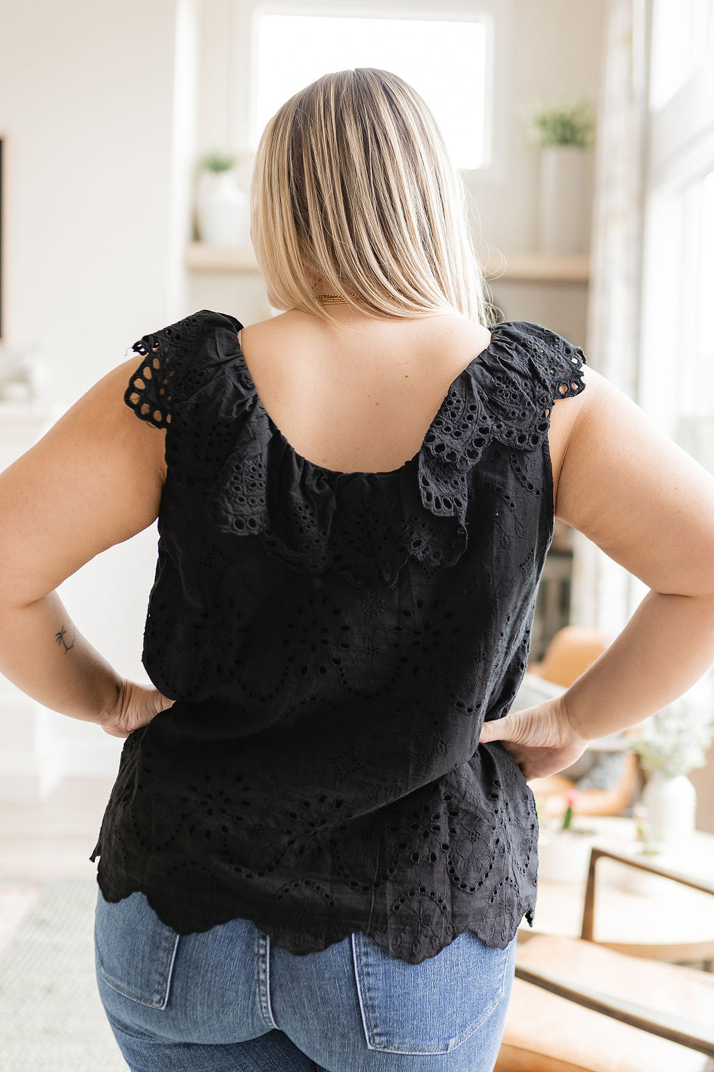 Parisian Stroll Lace Blouse in Black - WEBSITE EXCLUSIVE