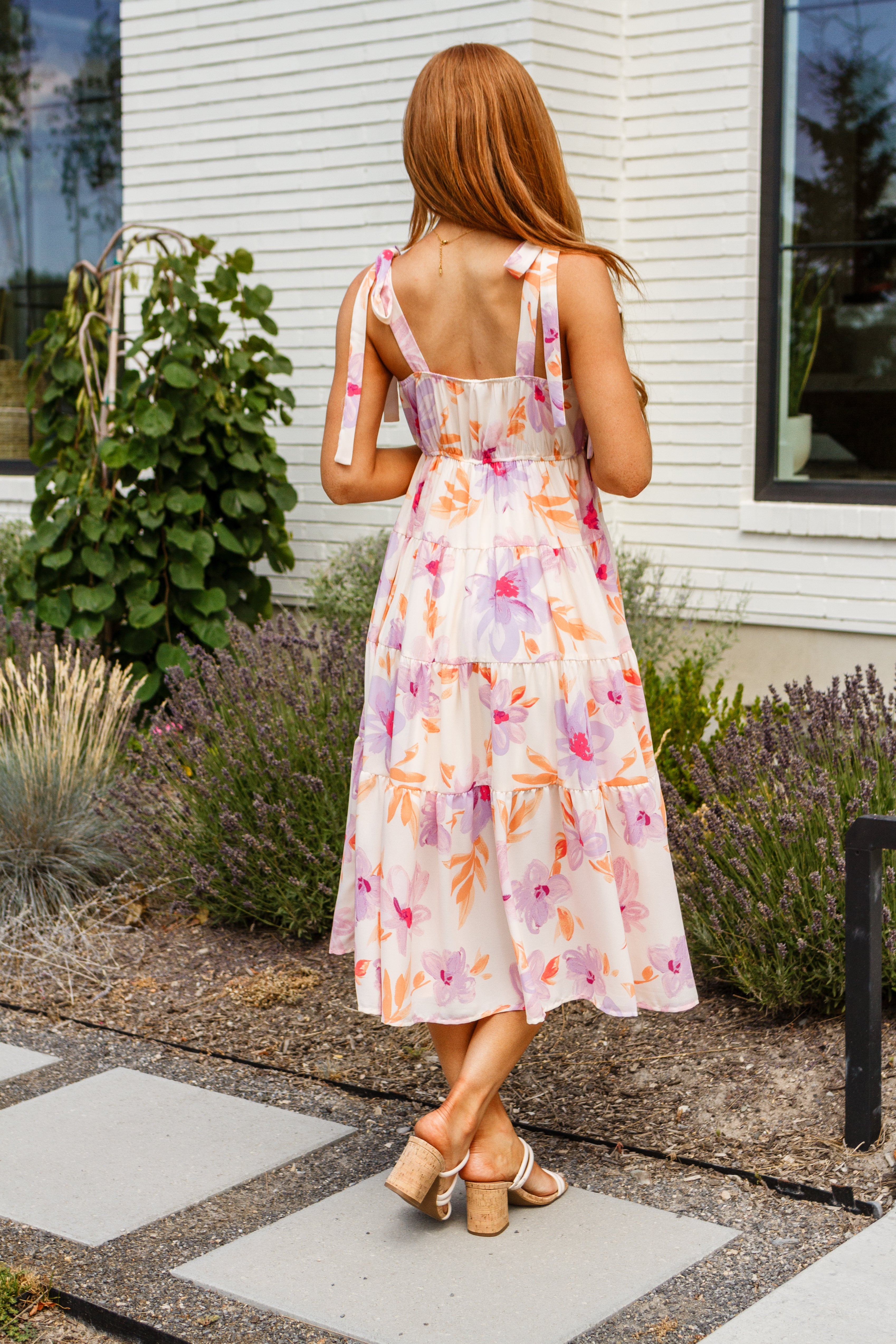 Pastel Petals Floral Midi Dress - WEBSITE EXCLUSIVE