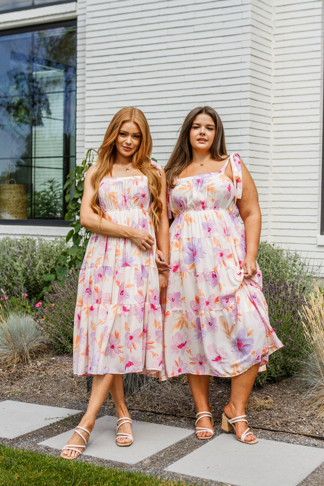 Pastel Petals Floral Midi Dress - WEBSITE EXCLUSIVE