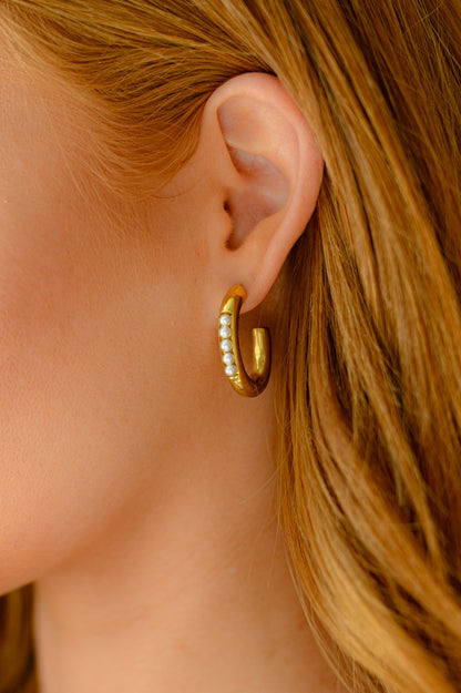 Pearls In Line Earrings - WEBSITE EXCLUSIVE