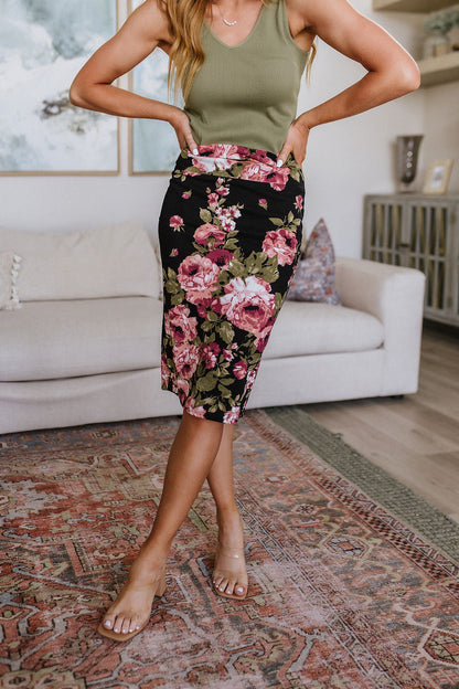 Perfectly Pristine Floral Pencil Skirt - WEBSITE EXCLUSIVE