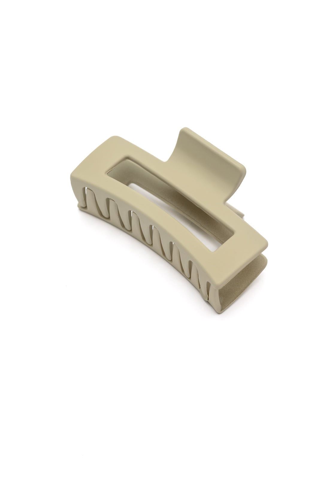 Rectangle Claw Clip in Matte Ivory- WEBSITE EXCLUSIVE