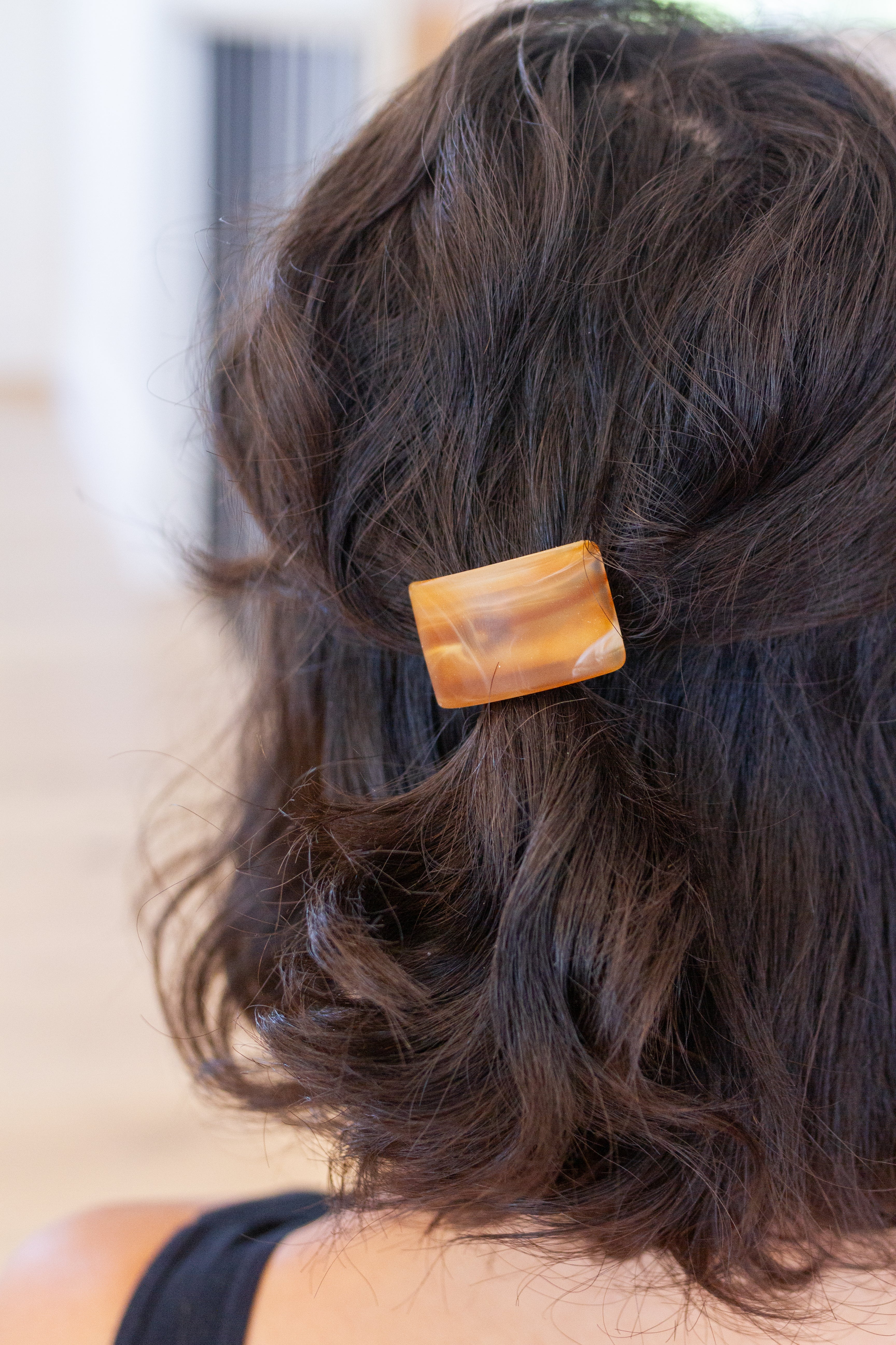 Rectangle Cuff Hair Tie Elastic in Amber - WEBSITE EXCLUSIVE
