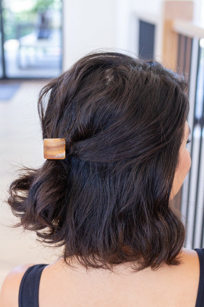 Rectangle Cuff Hair Tie Elastic in Amber - WEBSITE EXCLUSIVE
