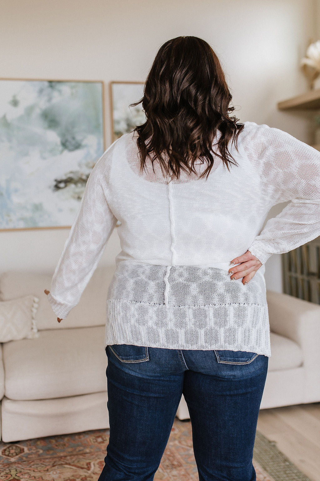 Relax With Me Knit Top in White - WEBSITE EXCLUSIVE