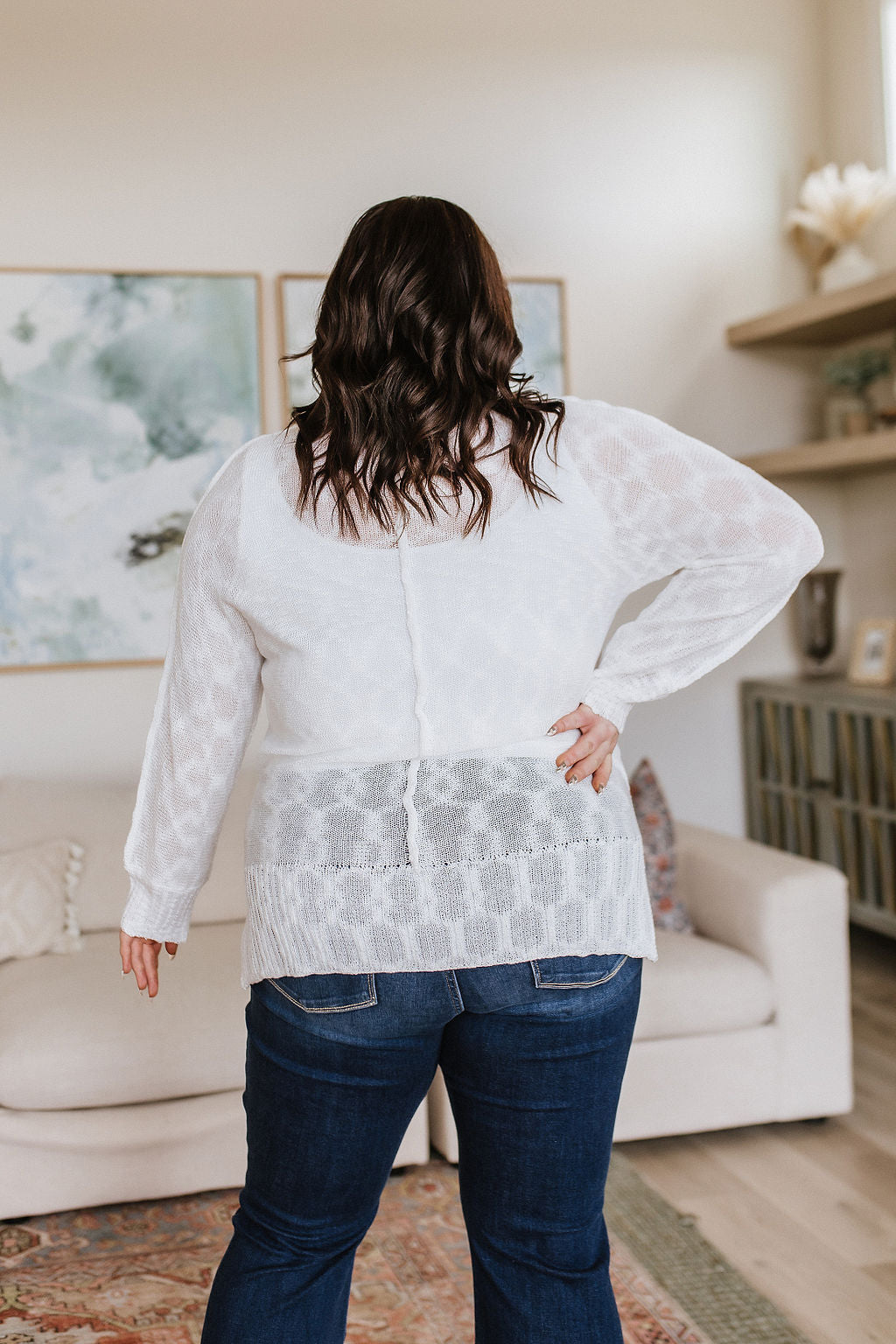 Relax With Me Knit Top in White - WEBSITE EXCLUSIVE