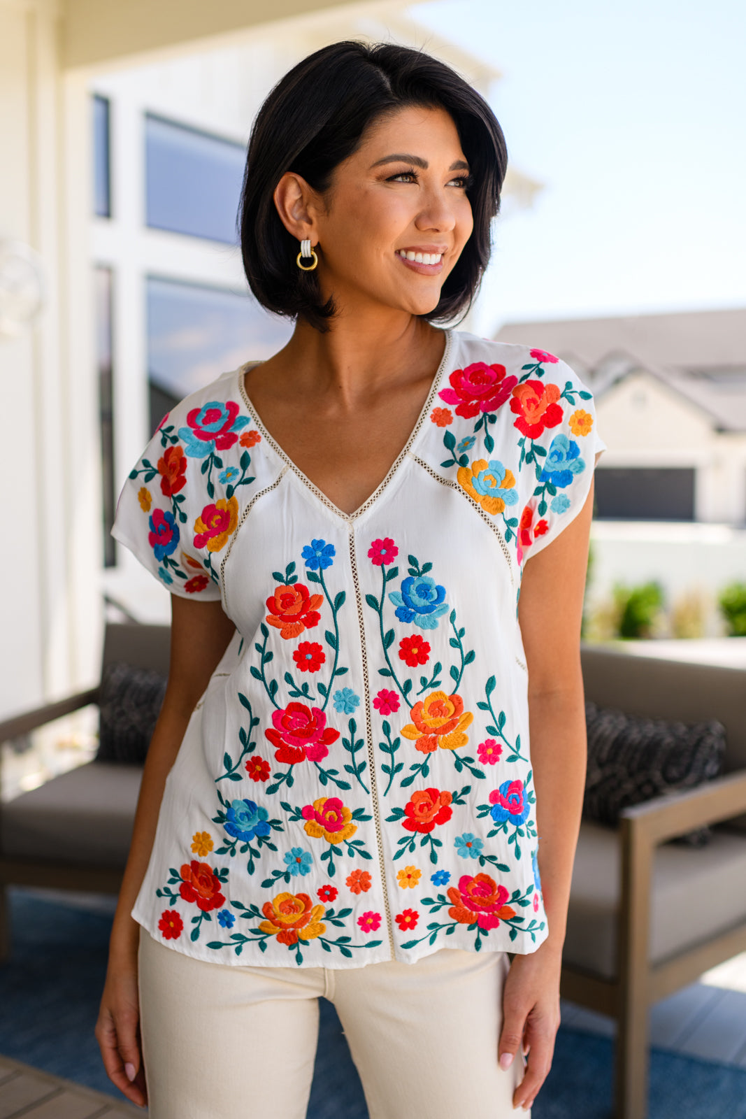Rose Garden Embroidered Blouse - WEBSITE EXCLUSIVE