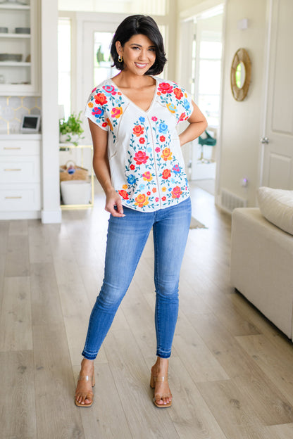 Rose Garden Embroidered Blouse - WEBSITE EXCLUSIVE
