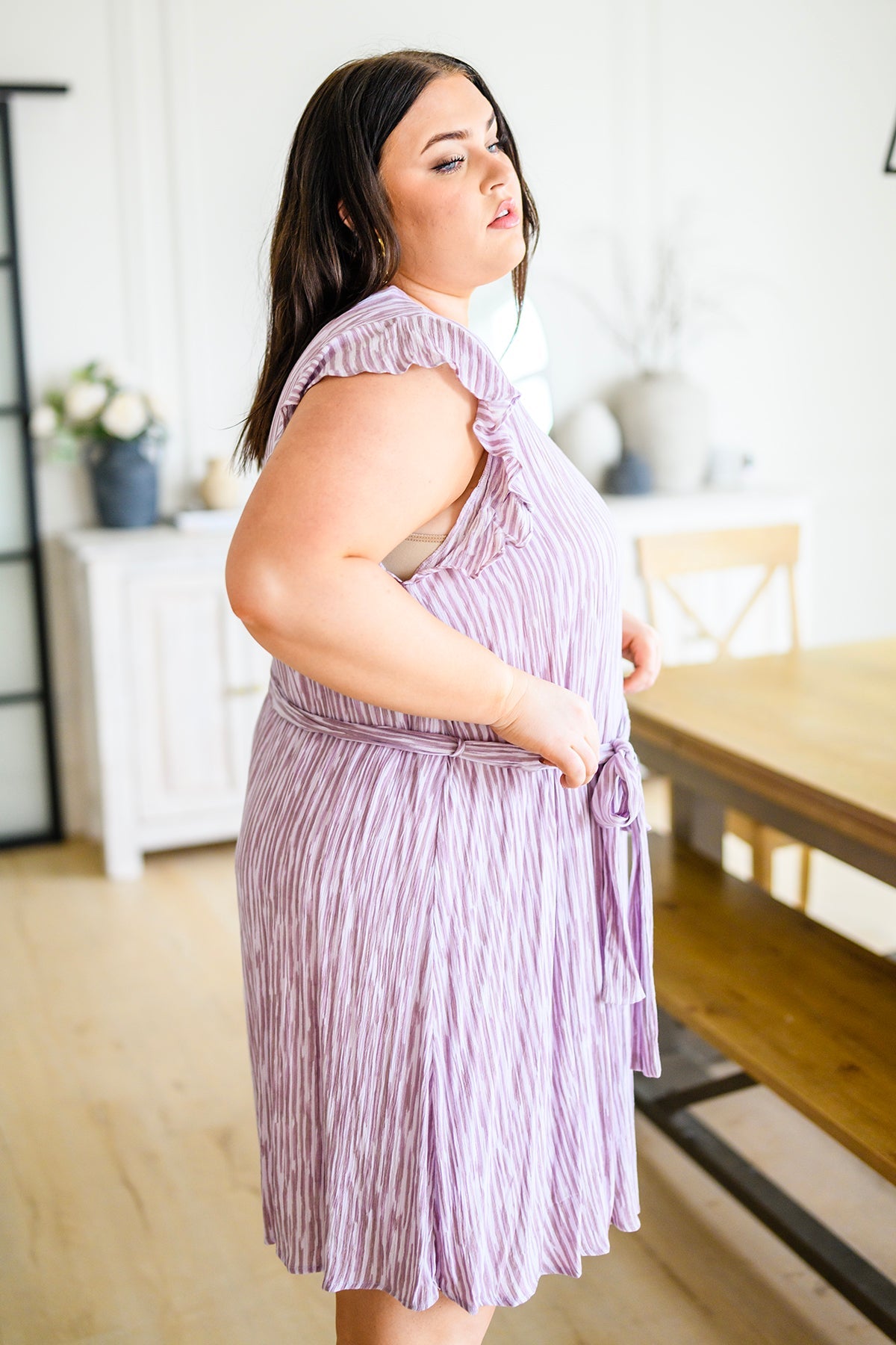 Sandra Striped Flutter Sleeve Dress - WEBSITE EXCLUSIVE