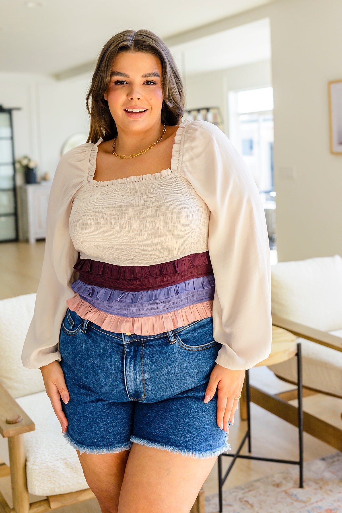 Shirley Smocked Ruffle Blouse - WEBSITE EXCLUSIVE