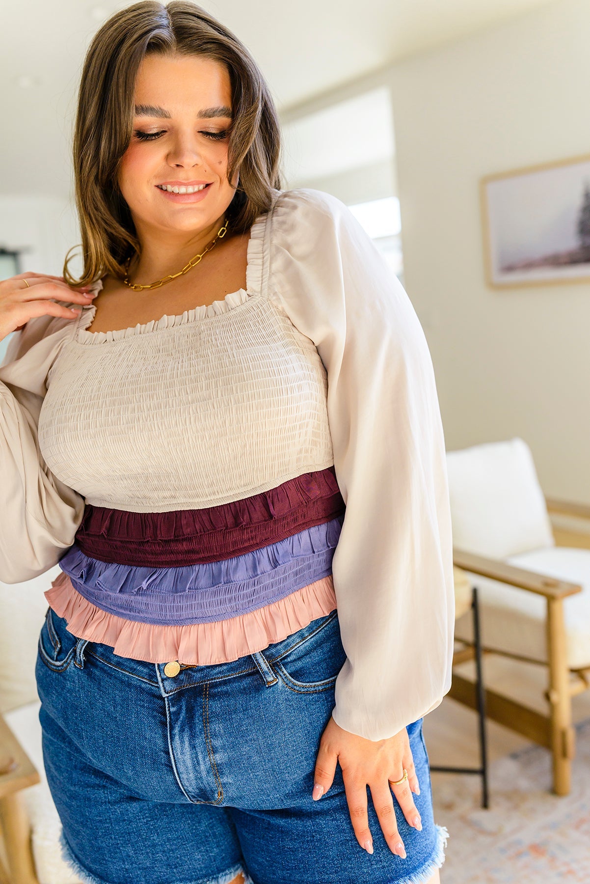 Shirley Smocked Ruffle Blouse - WEBSITE EXCLUSIVE