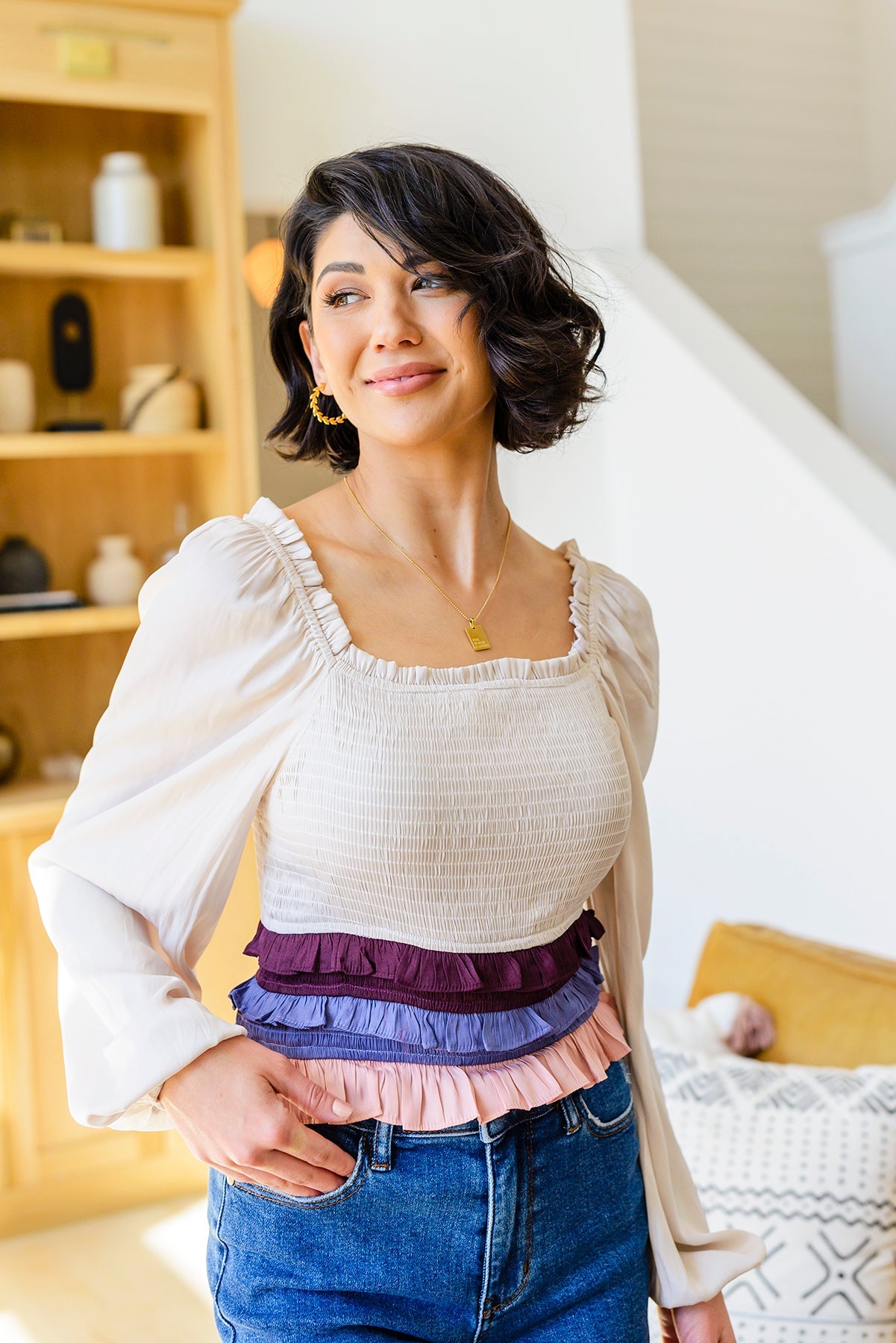 Shirley Smocked Ruffle Blouse - WEBSITE EXCLUSIVE