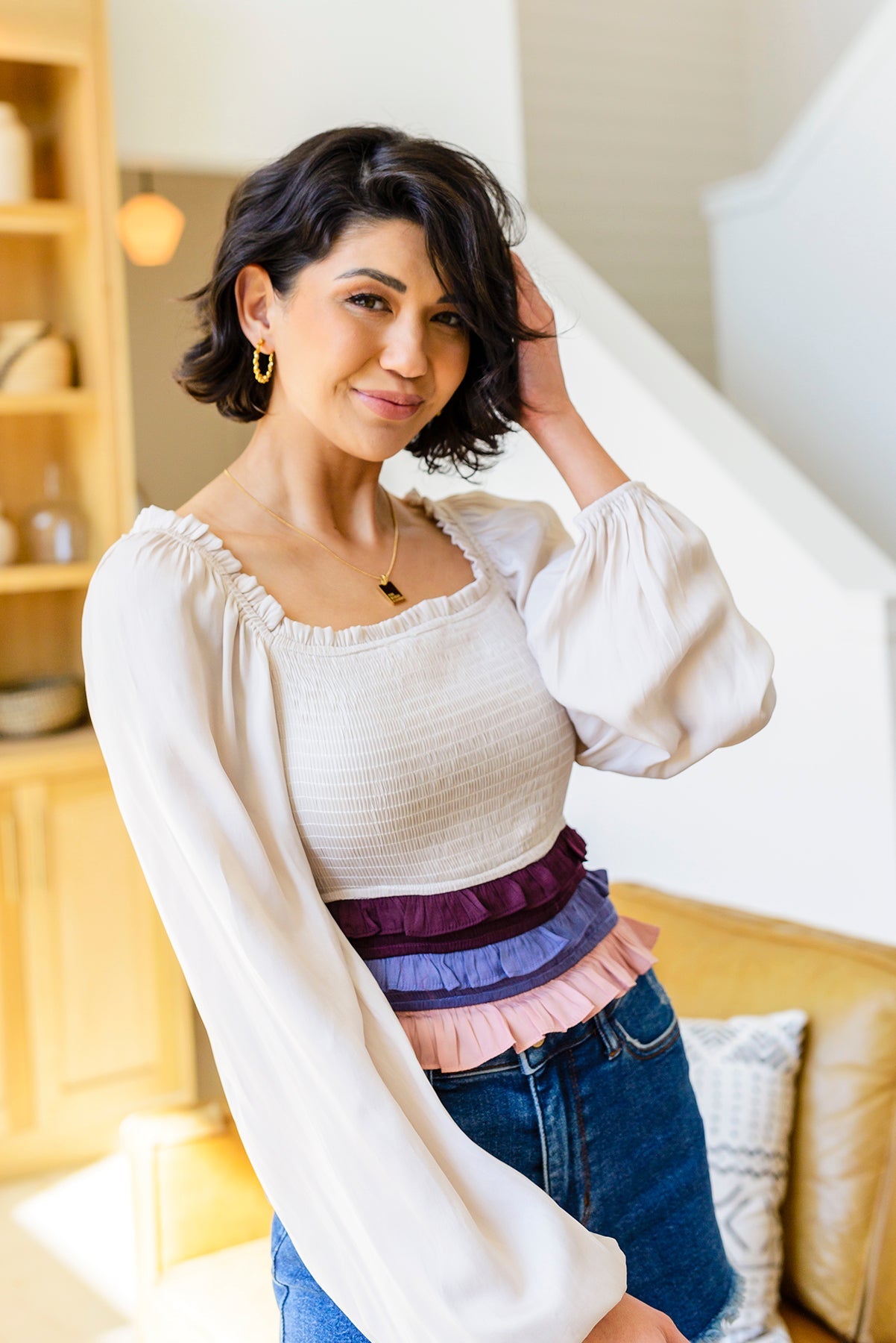 Shirley Smocked Ruffle Blouse - WEBSITE EXCLUSIVE