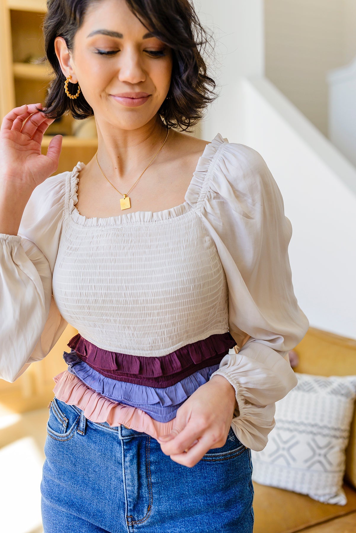 Shirley Smocked Ruffle Blouse - WEBSITE EXCLUSIVE